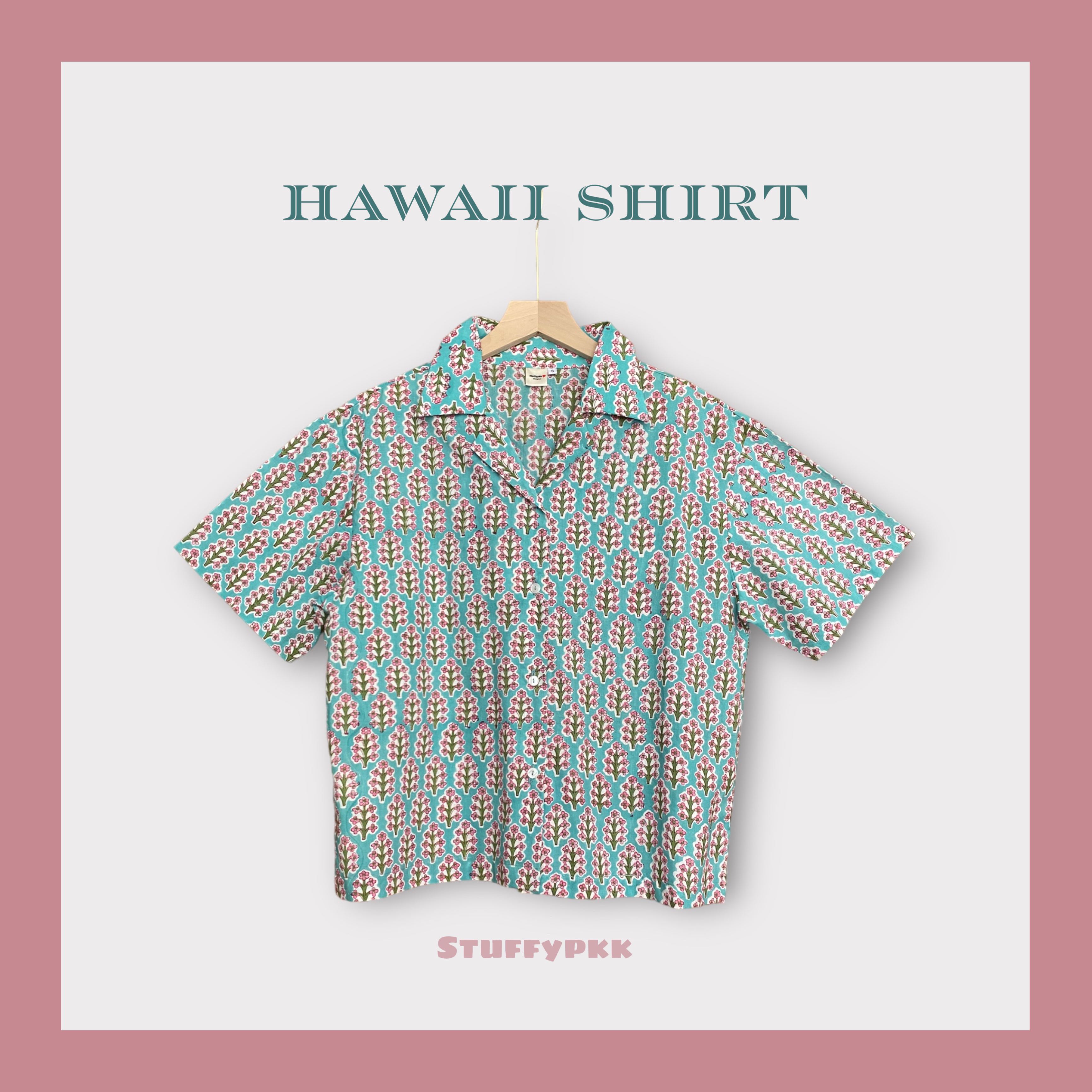 𝐇𝐚𝐰𝐚𝐢𝐢 𝐒𝐡𝐢𝐫𝐭แขนสั้น สีเขียวมิ้นท์