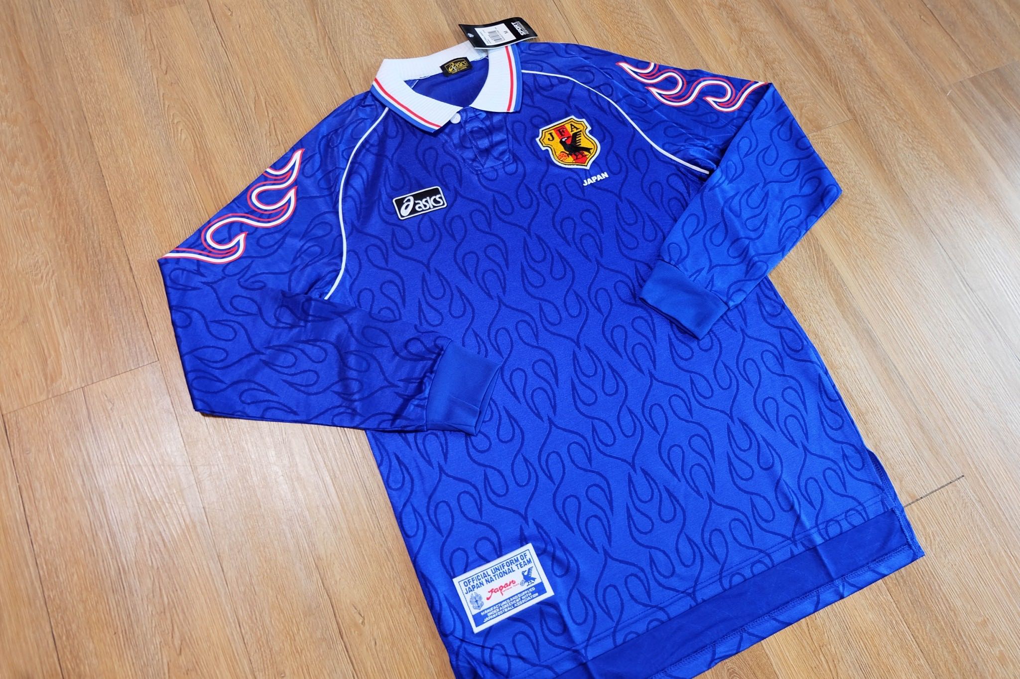 Japan 1998 World Cup เสื้อทีมชาติญี่ปุ่นแขนยาว ญี่ปุ่นลายไฟ
