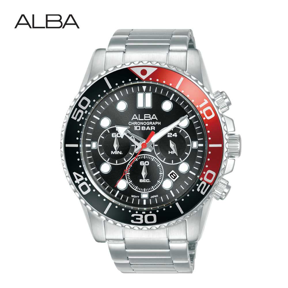 ALBA นาฬิกาข้อมือ Sportive Quartz รุ่น AT3J37X ขนาด 45 mm.