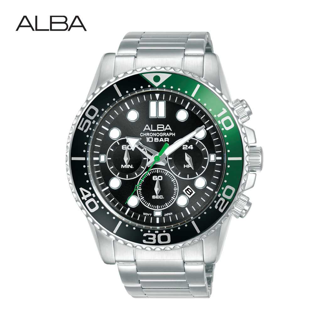 ALBA นาฬิกาข้อมือ Sportive Quartz รุ่น AT3J39X ขนาด 45 mm.