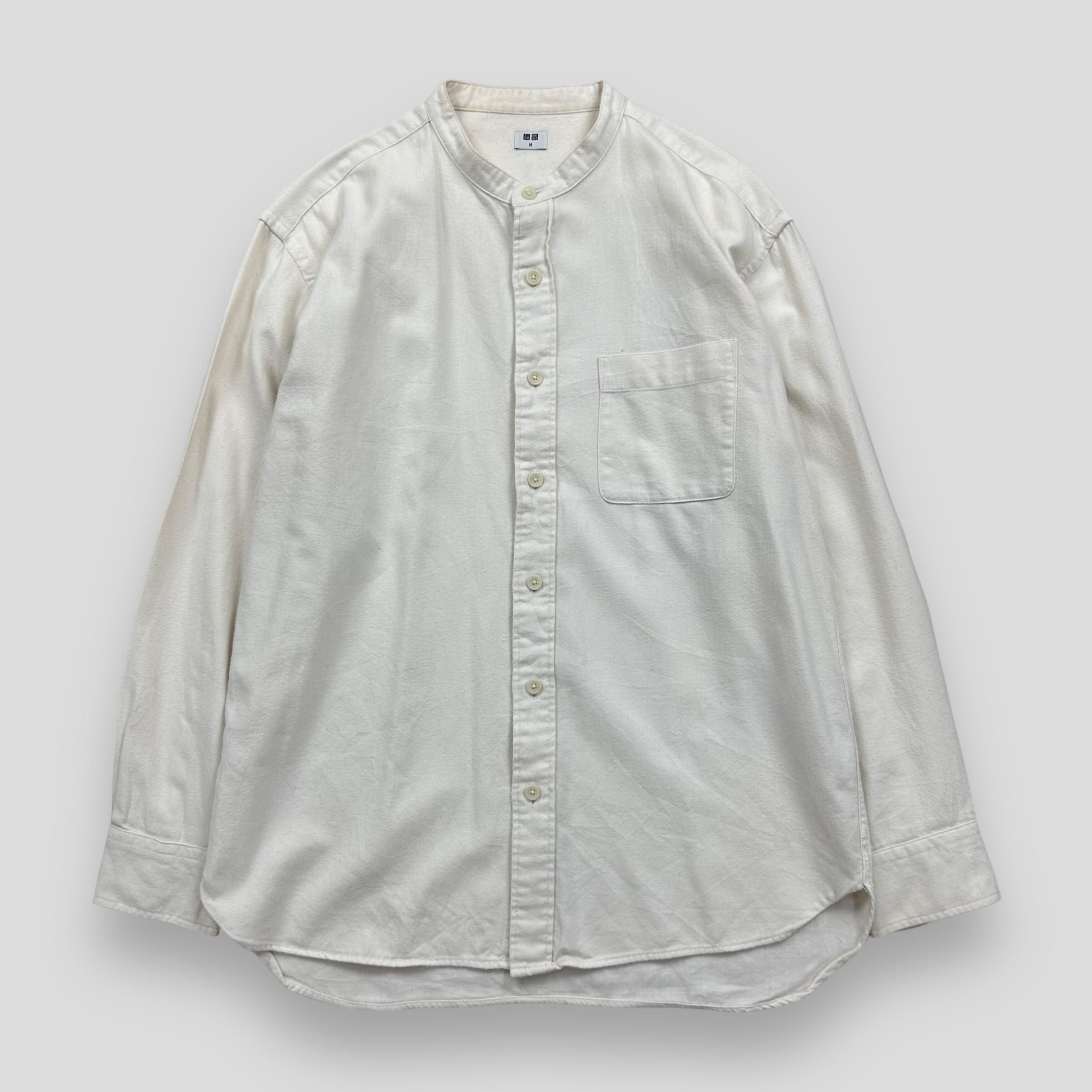 UNIQLO FLANNEL STAND COLLAR POCKET SHIRT 