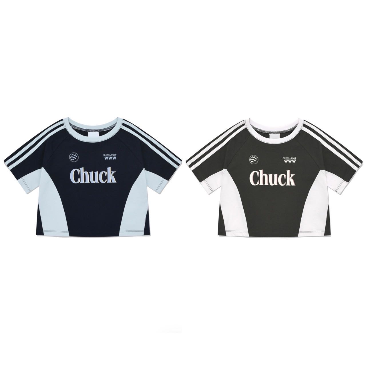 /พร้อมส่ง/ Chuck Uniform Reglan Crop T-Shirt