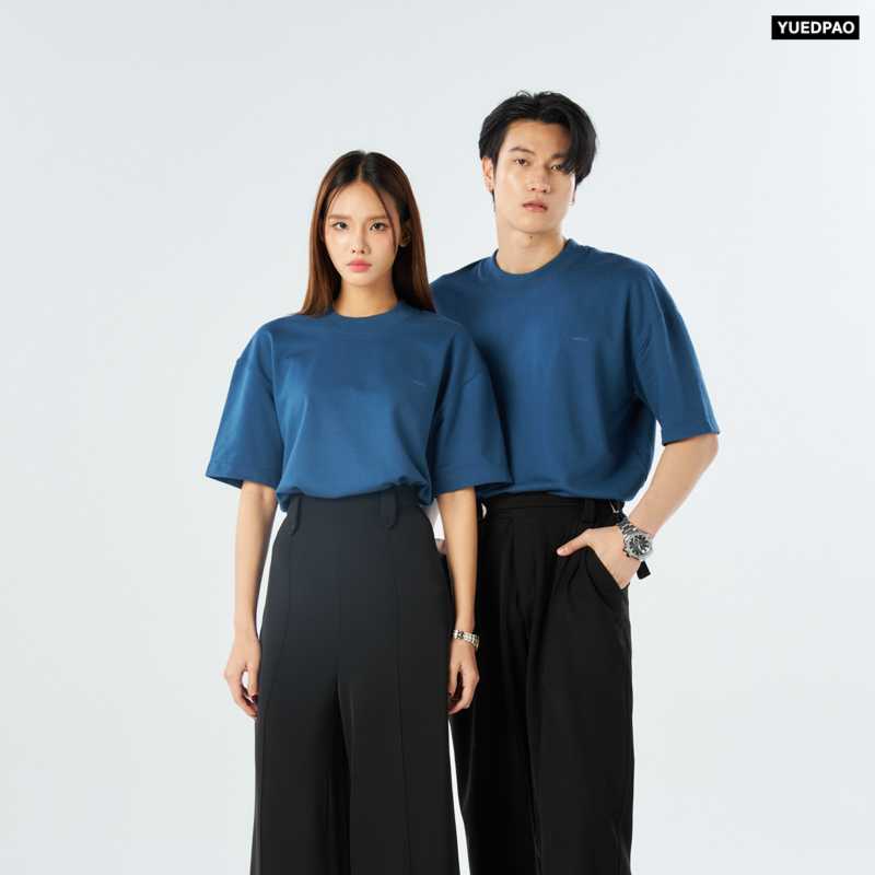 Yuedpao เสื้อยืด Feather Comfort Oversized สี Classic Navy