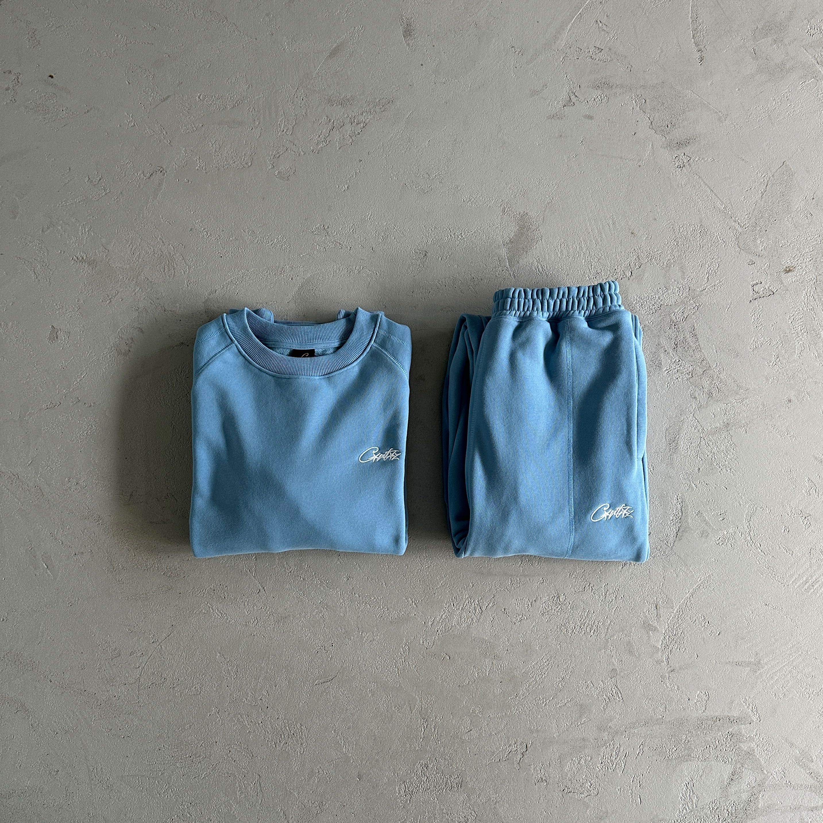 Corteiz HMP V2 Sweatshirt + Sweatpant Baby Blue