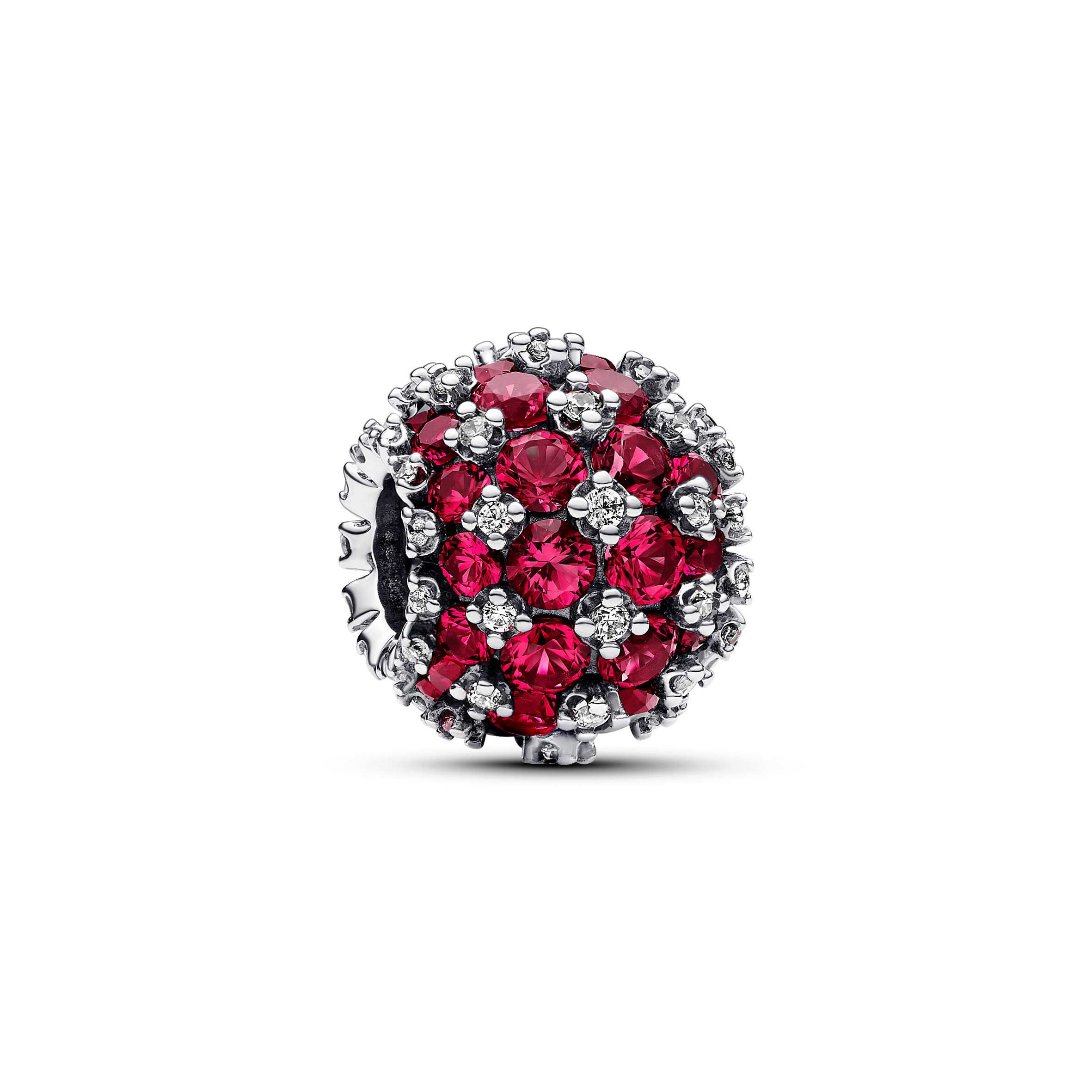 Sparkling Pavé Round  Pink Charm