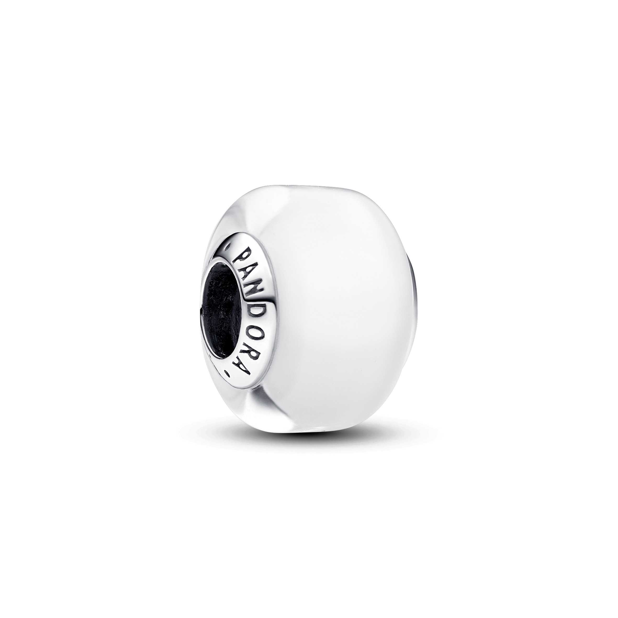 Mini Murano Glass Charm white