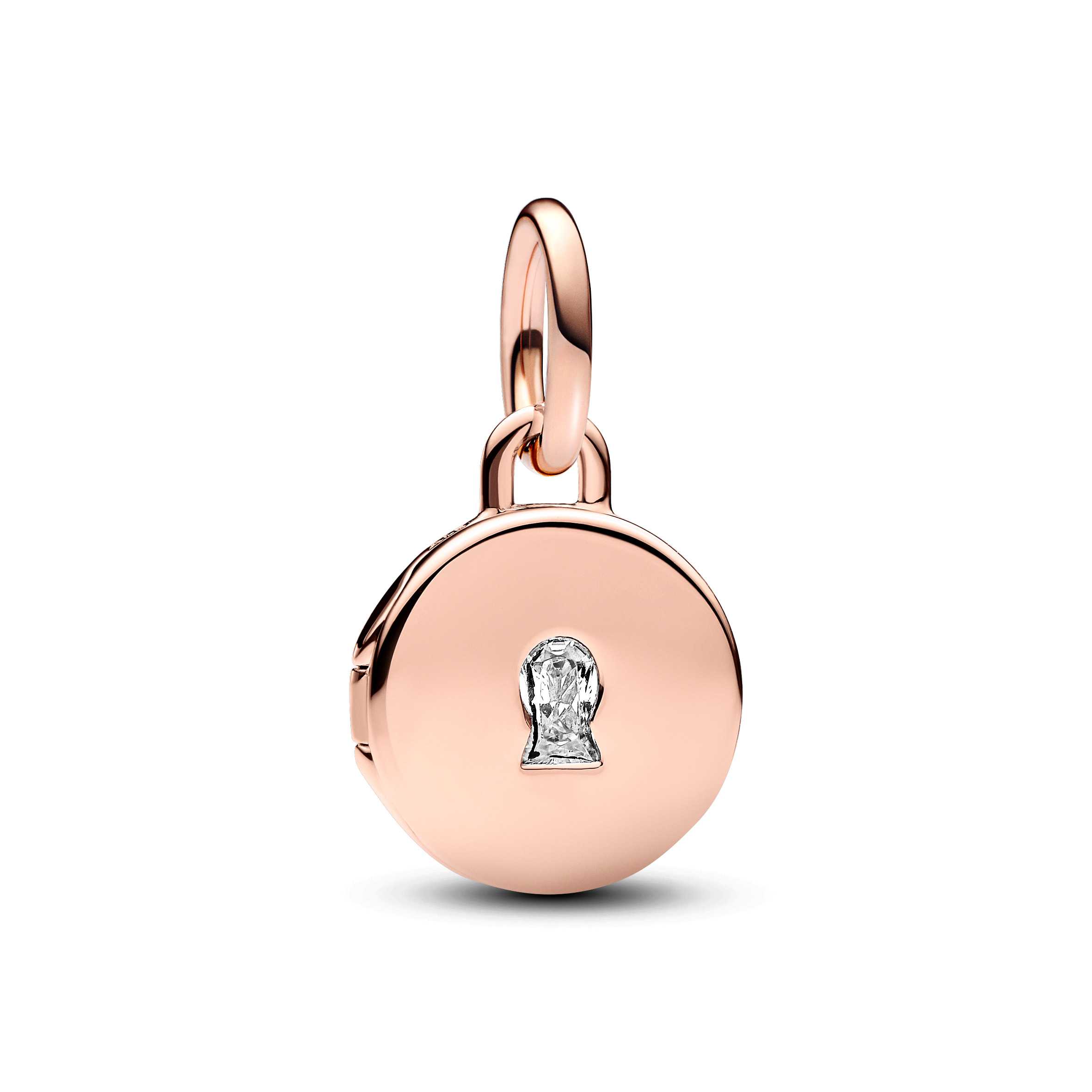 Openable & Engravable Love Locket 14k rose gold-plated  Dangle Charm
