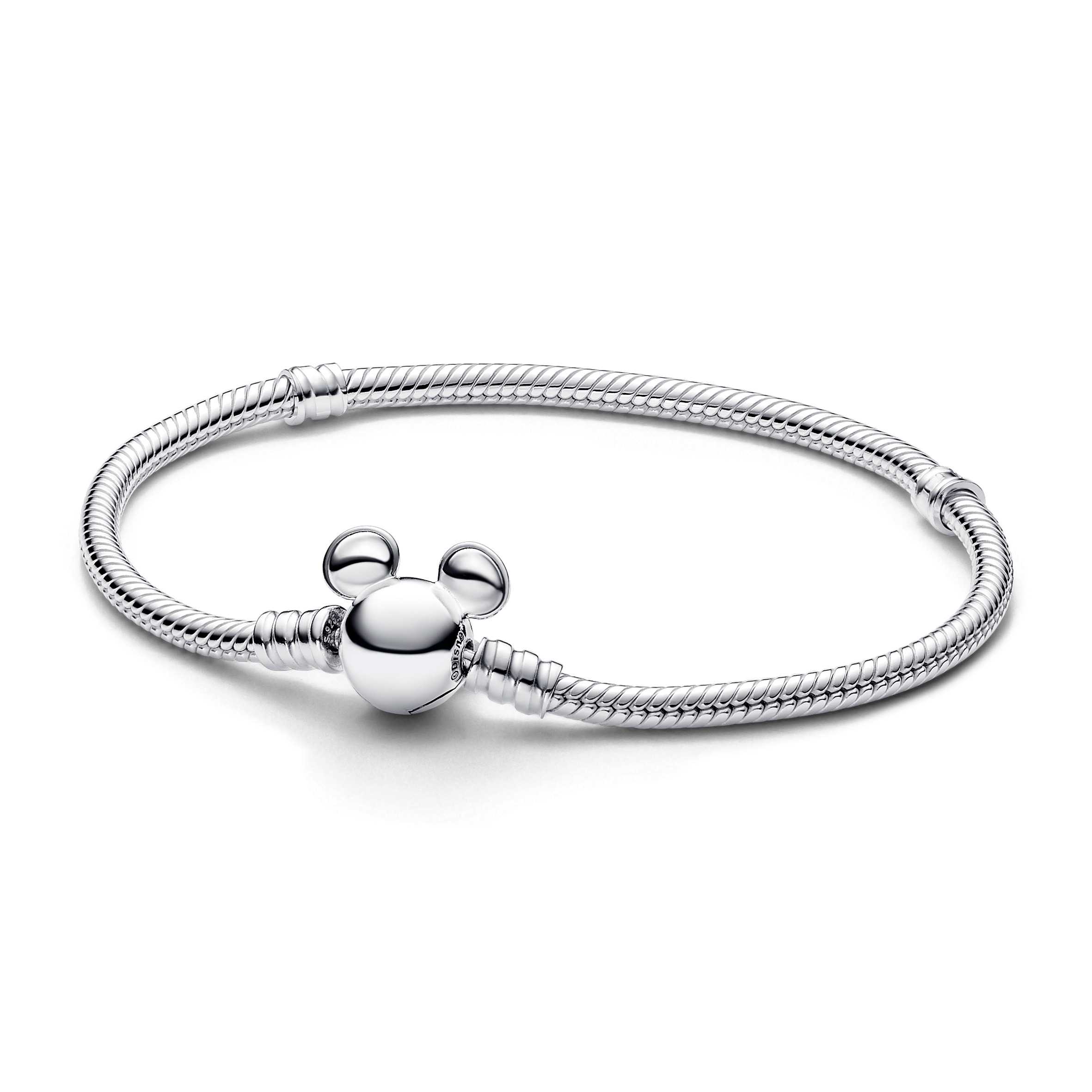Disney Mickey Mouse Clasp  Moments Snake Chain Bracelet