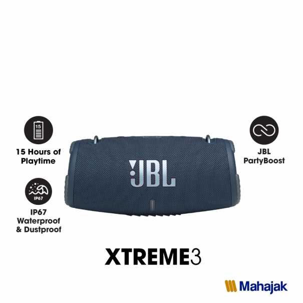 JBL XTREME 3 BLUE  #JBL #MAHAJAK #มหาจักร #ลำโพงบลูทูธพกพา #XTREME3 #JBLXTREME3