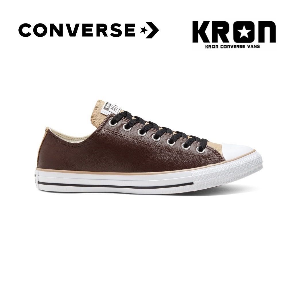 Converse Ctas Three Color Leather Ox Dark Brown 