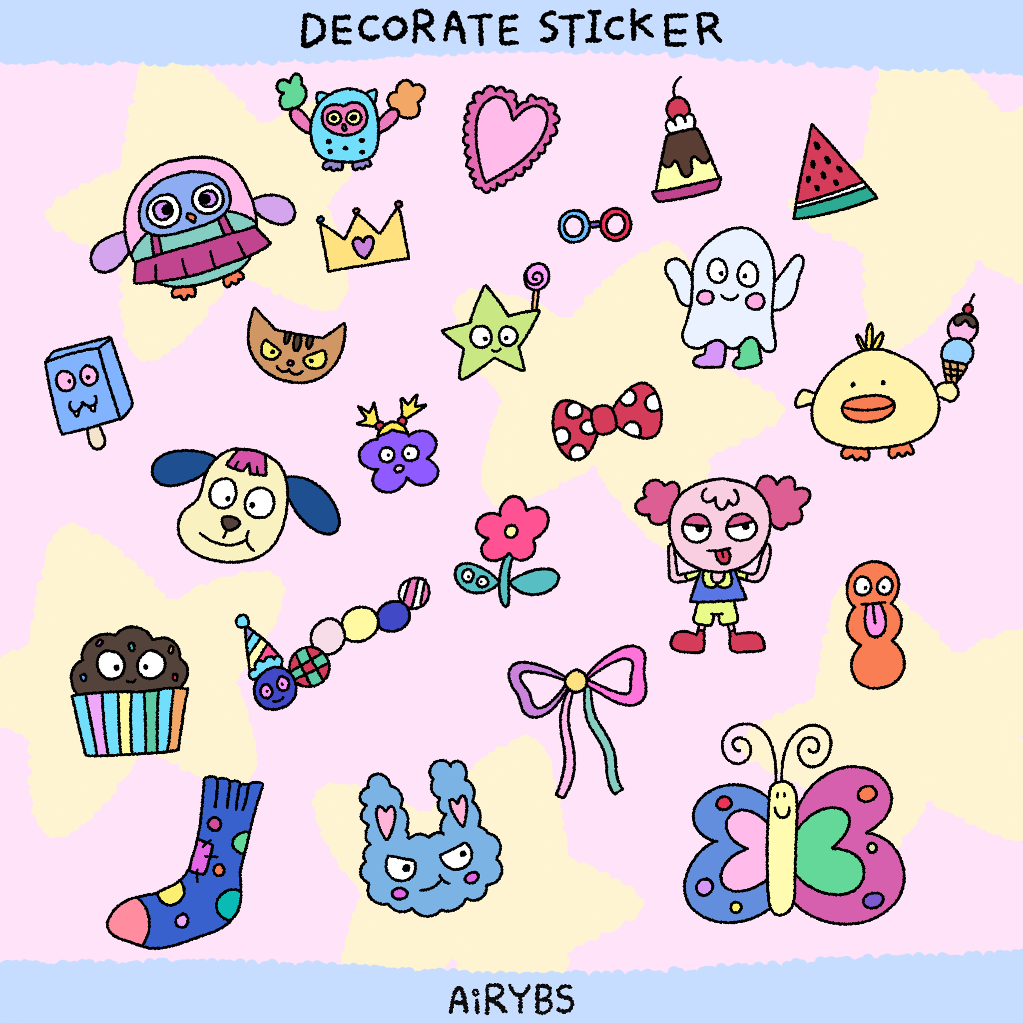 Only Sticker 🛼 AiRYBS Digital Planner 2024 (ขายแยกเฉพาะสติกเกอร์)
