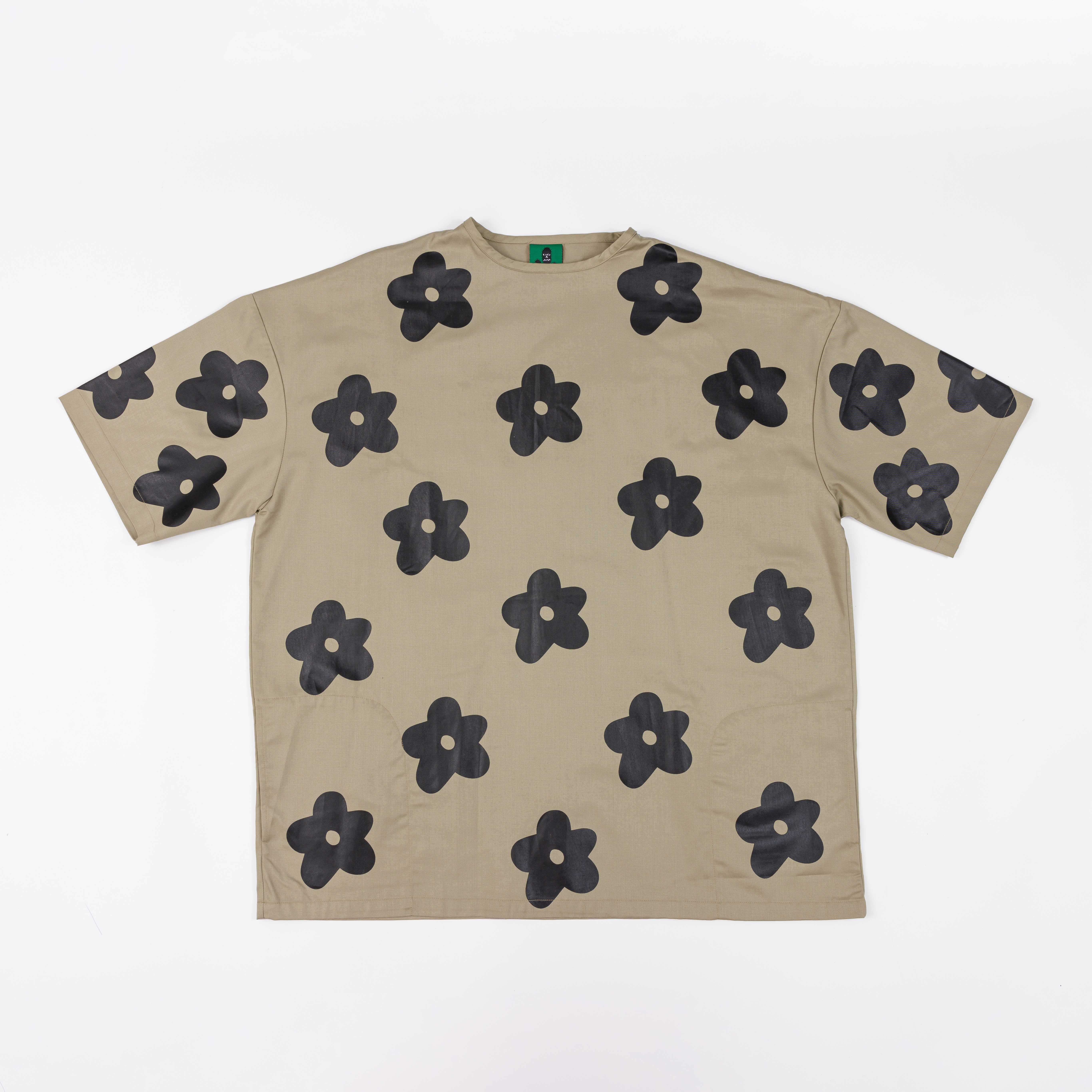 BS 256 Oversize ZIP SHOULDER Green | BLACK FLOWER