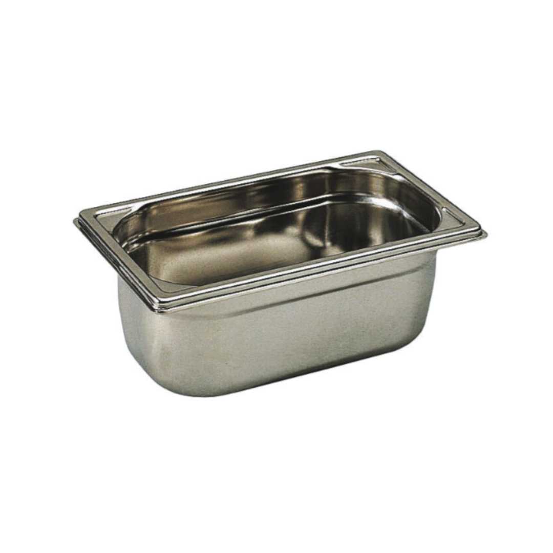 745010 FULL STAINLESS STEEL GASTRONORM CONTAINER - WITHOUT HANDLE - GN 1/4 DEPTH 10 CM