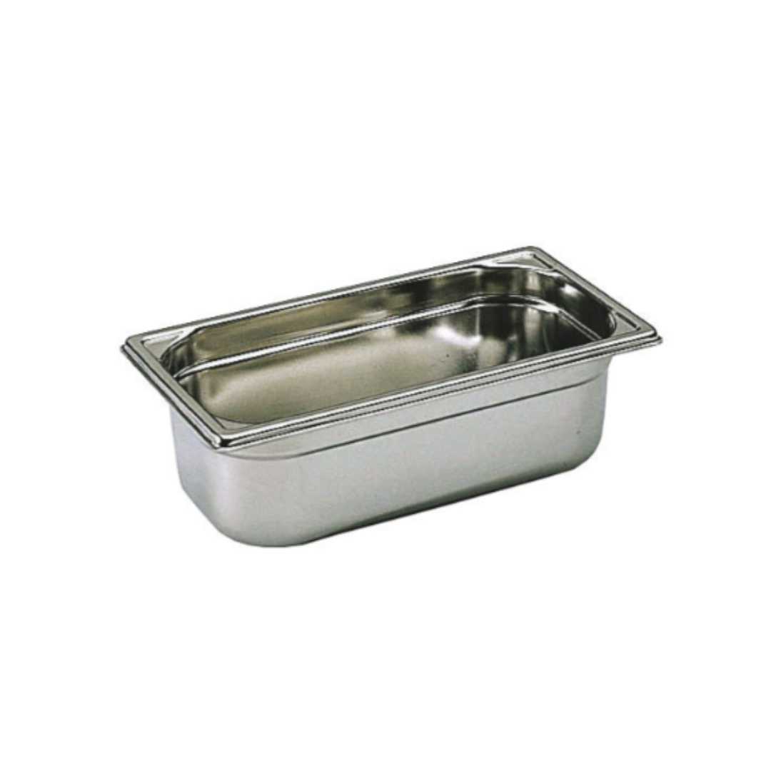 744006 FULL STAINLESS STEEL GASTRONORM CONTAINER - WITHOUT HANDLE - GN 1/3 DEPTH 6.5 CM