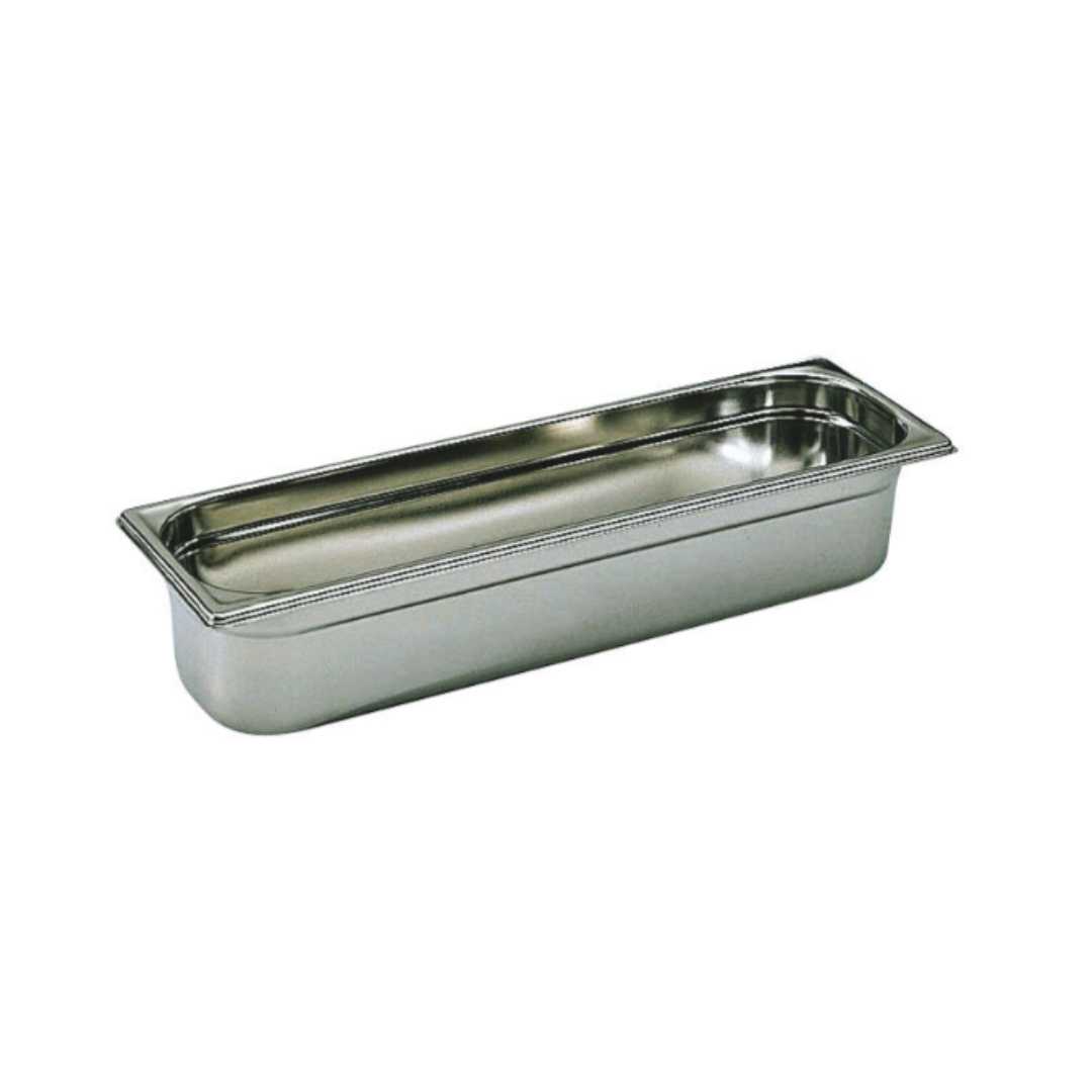743615 FULL STAINLESS STEEL GASTRONORM CONTAINER - WITHOUT HANDLE - GN 2/4 DEPTH 15 CM