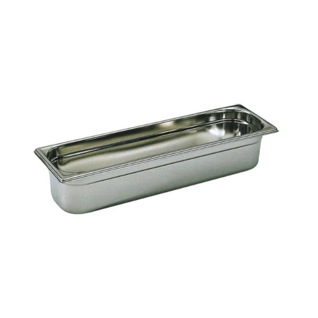 743610 FULL STAINLESS STEEL GASTRONORM CONTAINER - WITHOUT HANDLE - GN 2/4 DEPTH 10 CM