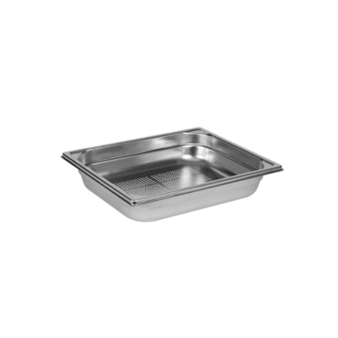 743406 PERFORATED STAINLESS STEEL GASTRONORM CONTAINER - WITHOUT HANDLE - GN 1/2 DEPTH 6.5 CM