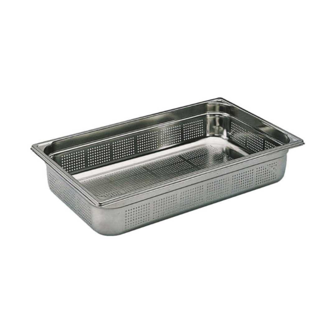 741420 PERFORATED STAINLESS STEEL GASTRONORM CONTAINER - WITHOUT HANDLE - GN 1/1 DEPTH 20 CM
