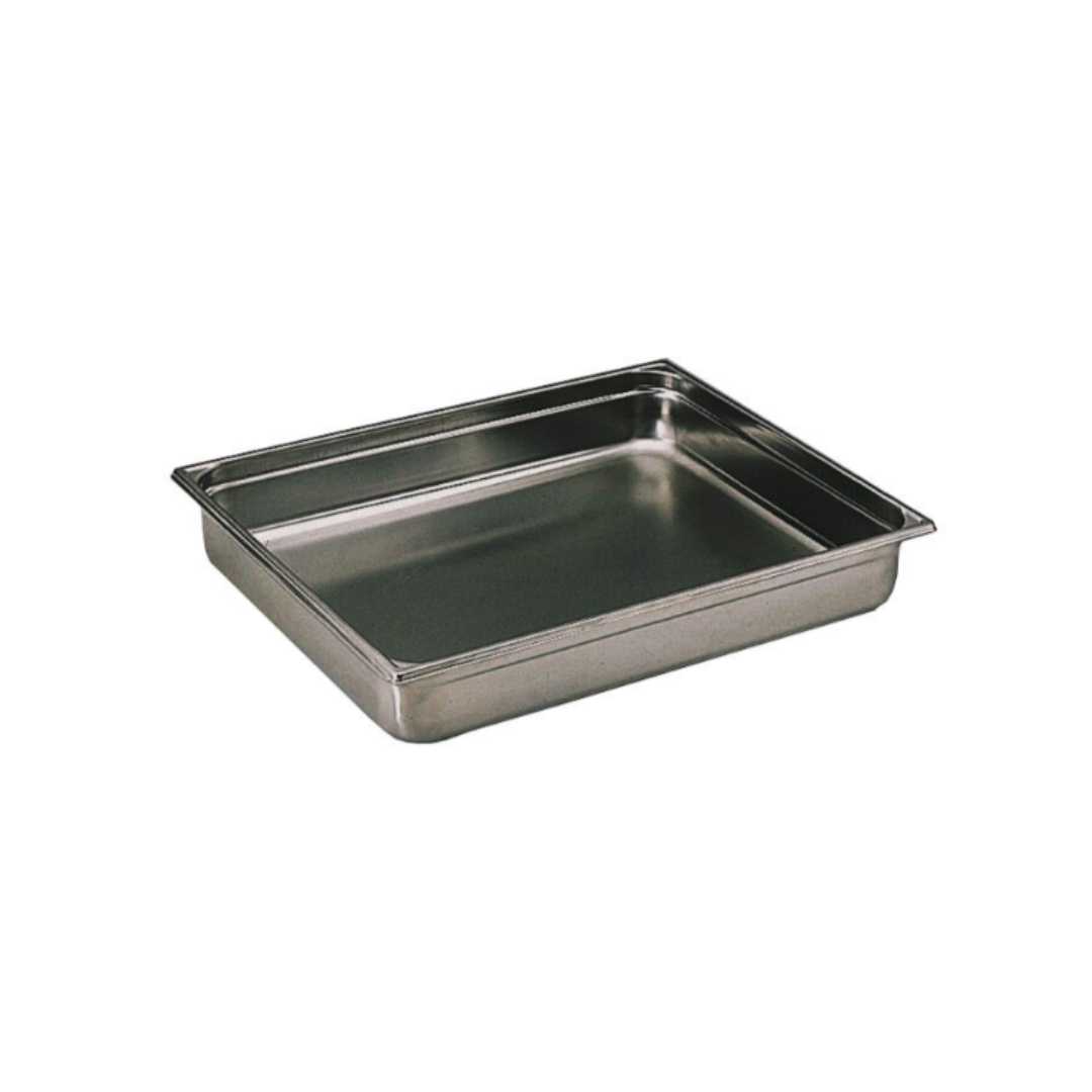740005 FULL STAINLESS STEEL GASTRONORM CONTAINER - WITHOUT HANDLE - GN 2/1 DEPTH 5.5 CM