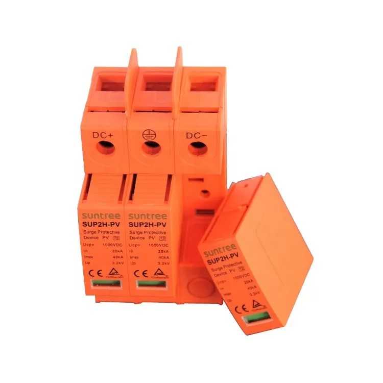 Suntree กันฟ้าผ่า DC SPD 1000V 3P 20-40kA SUP2H1-PV DC SPD