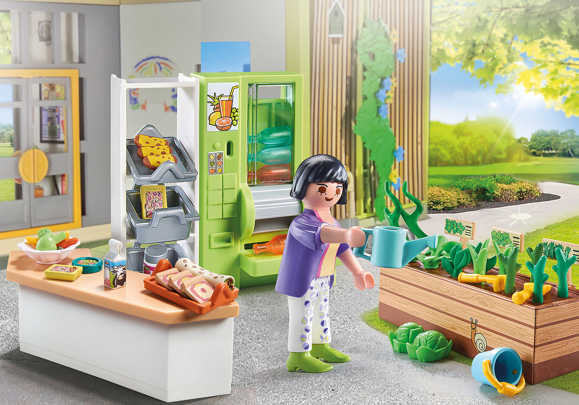 Playmobil 71333 School Lunch Kiosk โรงเรียน ซุ้มอาหารกลางวัน