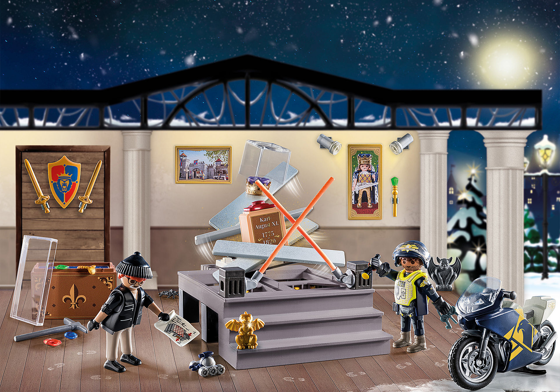 Playmobil 71347 Advent Calendar Police museum theft แอดเว้นท์ ตำรวจพิพิธภัณฑ์และขโมย