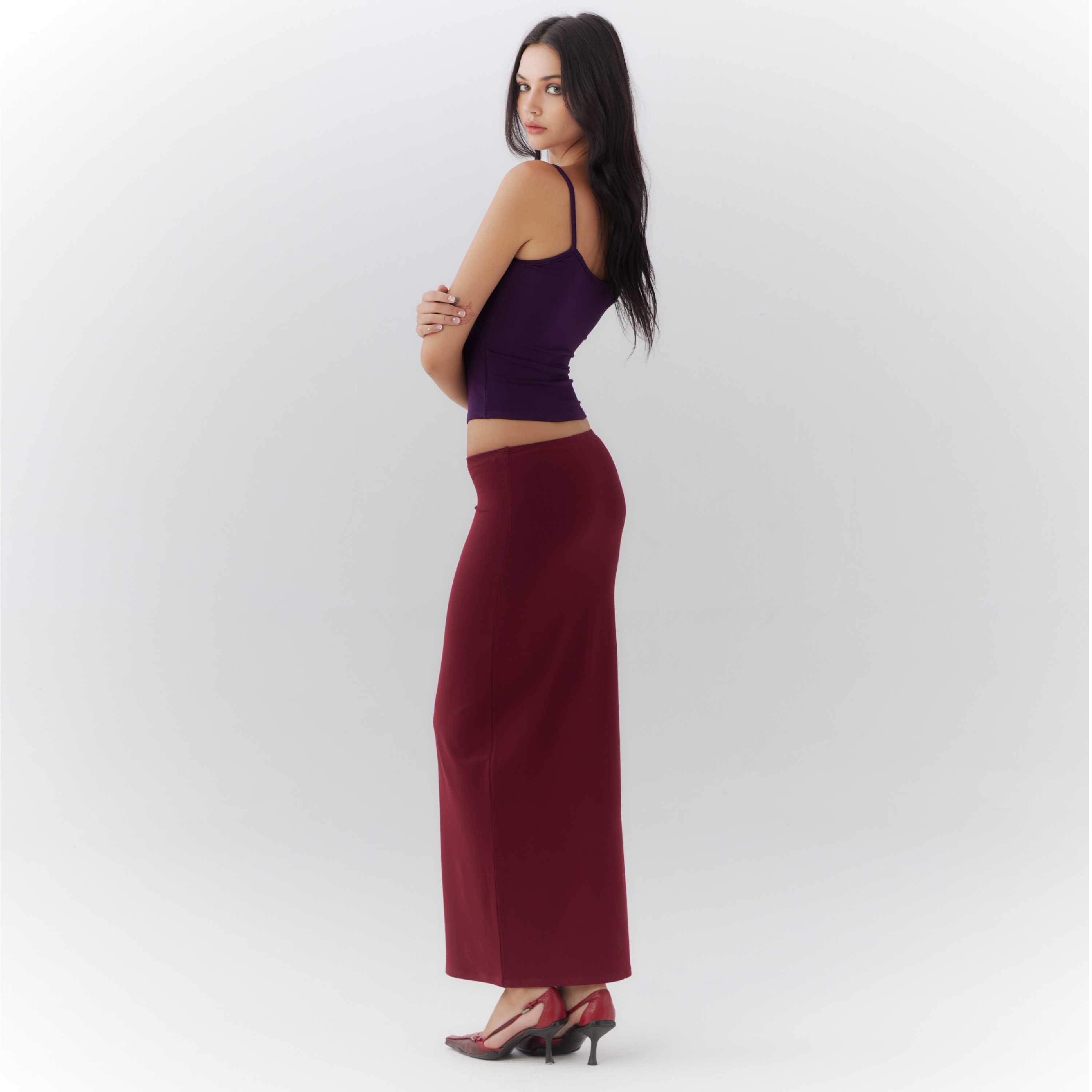 IMNOT BASIC MAXI  SKIRT