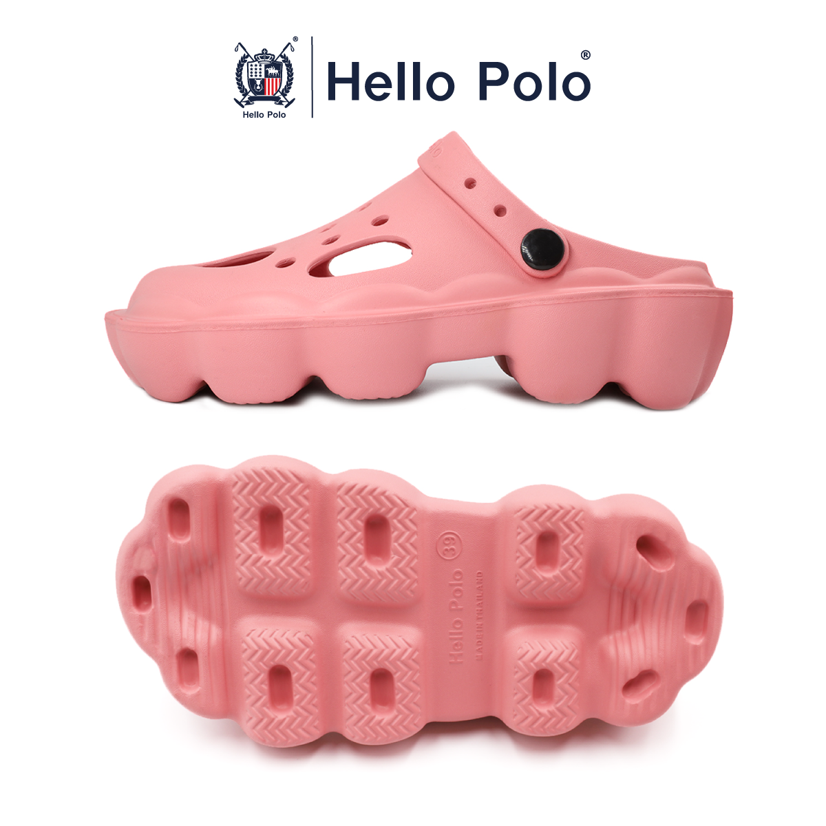 Hello Polo รุ่น HP8005W รุ่นแมรี่โกลด์ รองเท้าแตะนุ่มเบาสบาย