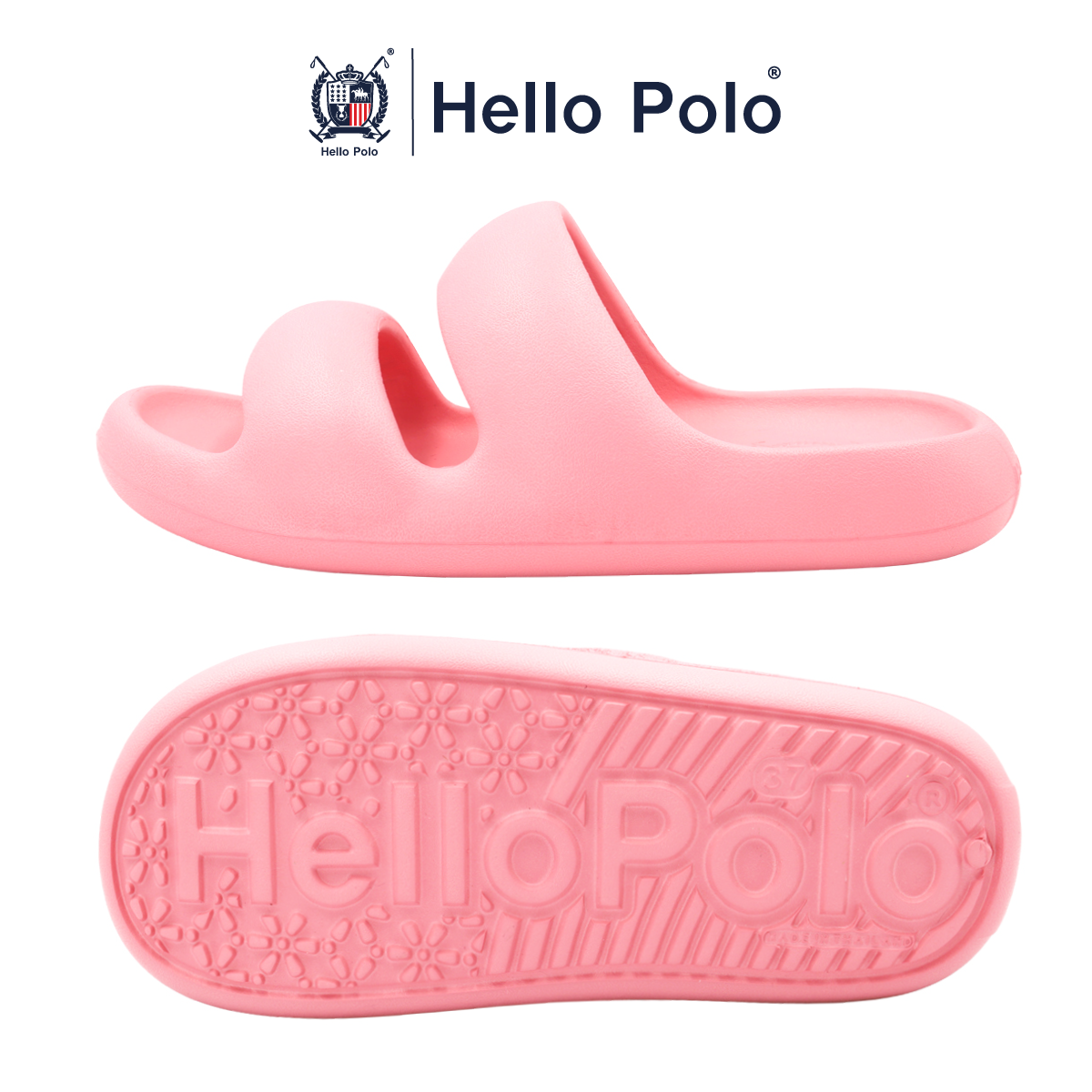 Hello Polo รองเท้าแตะสวม รองเท้าแตะลําลอง กันลื่น พื้นหนา พื้นนุ่ม รุ่น HP8010