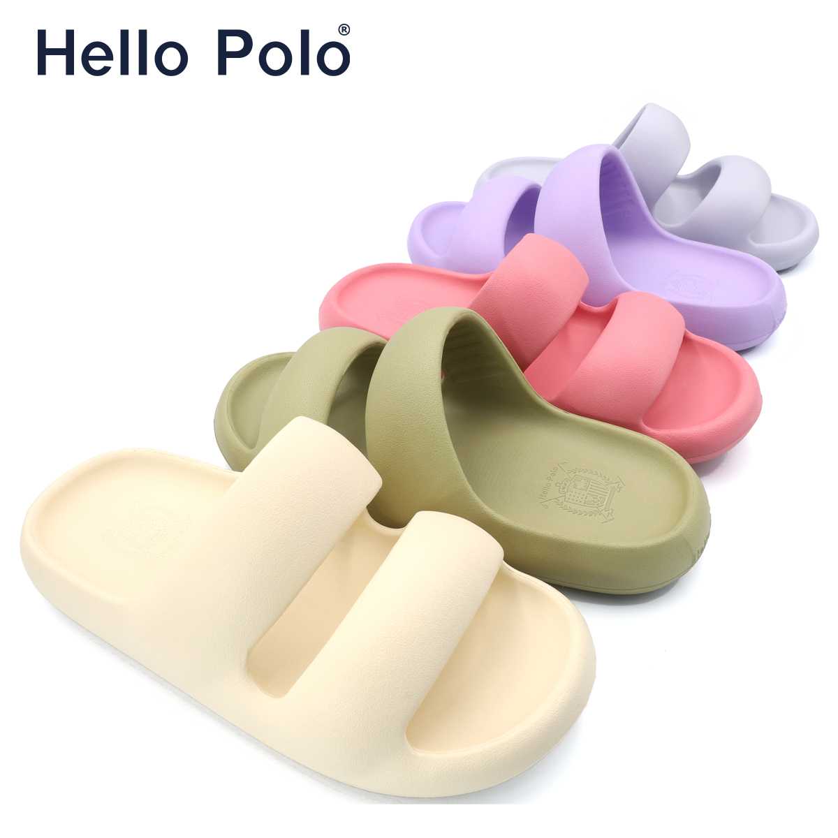 Hello Polo รองเท้าแตะสวม รองเท้าแตะลําลอง กันลื่น พื้นหนา พื้นนุ่ม รุ่น HP8010