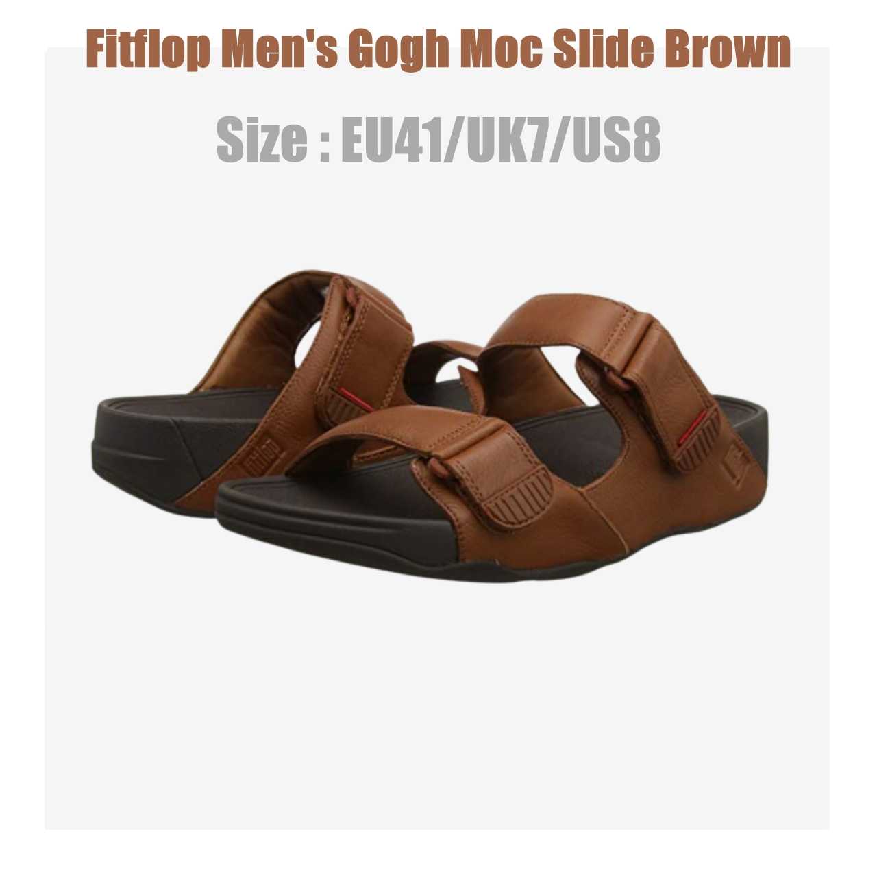 🔥 CLEARANCE SALE! 🔥 รองเท้า Fitflop ​Men's Gogh Moc Slide Brown (ไม่มีกล่อง)