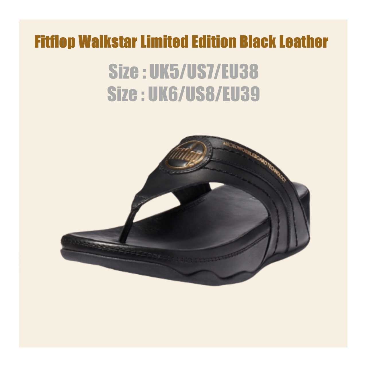 🔥 CLEARANCE SALE! 🔥 รองเท้า Fitflop Walkstar Limited Edition Black Leather