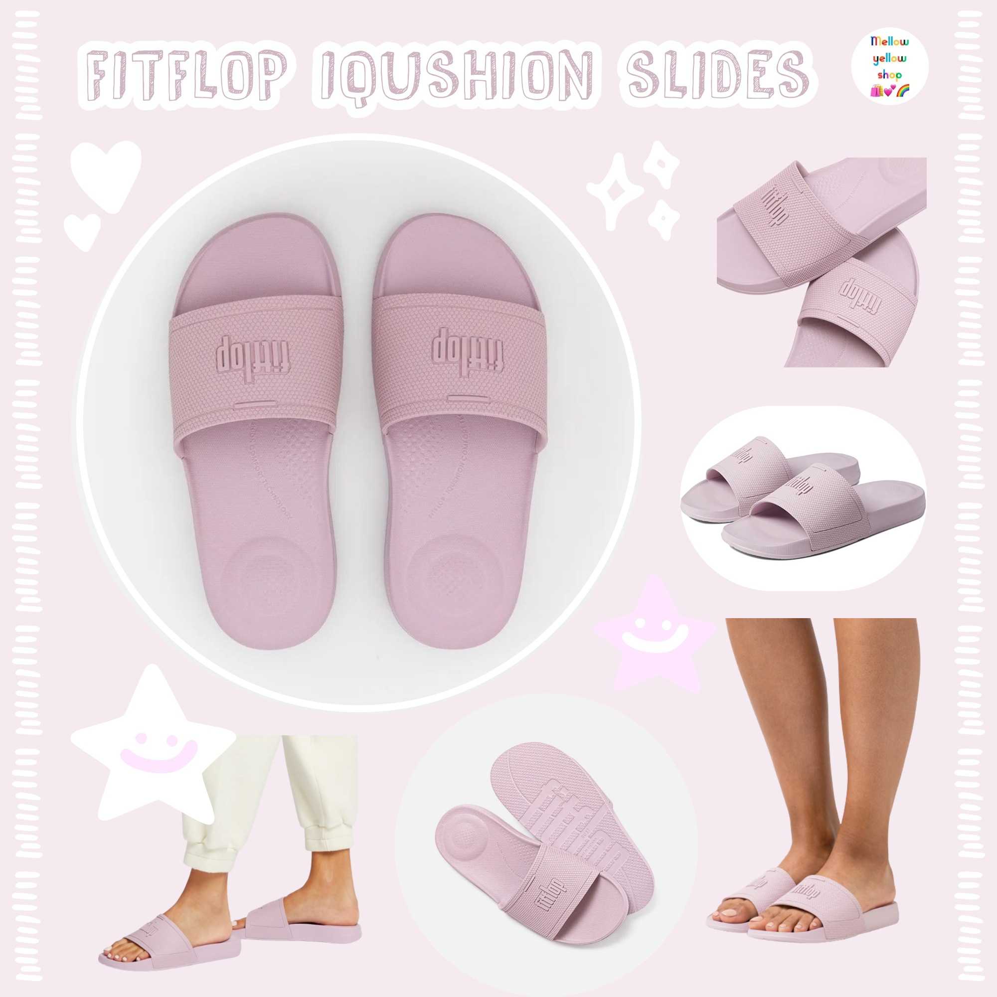 🔥 CLEARANCE SALE! 🔥 รองเท้า  Fitflop iqushion pool slides Lilac (37/38/39)