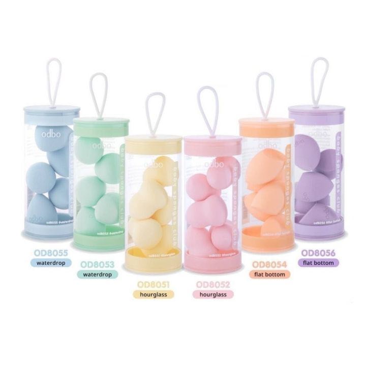 odbo Baby Sponges Club ฟองน้ำมินิสีพาสเทล (1 กล่องมี 5 ชิ้น)