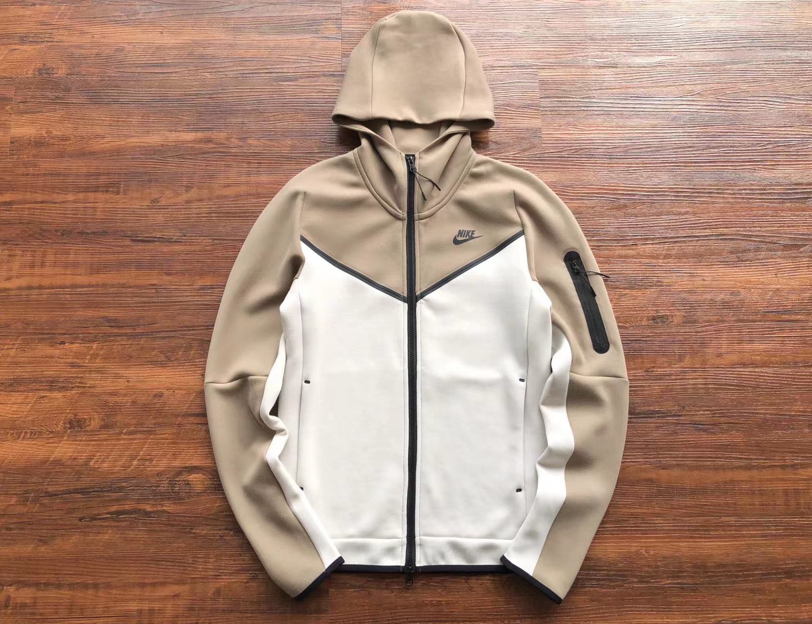 Nike Tech Fleece Full-Zip Hoodie Sandalwood/Light Bone/Black