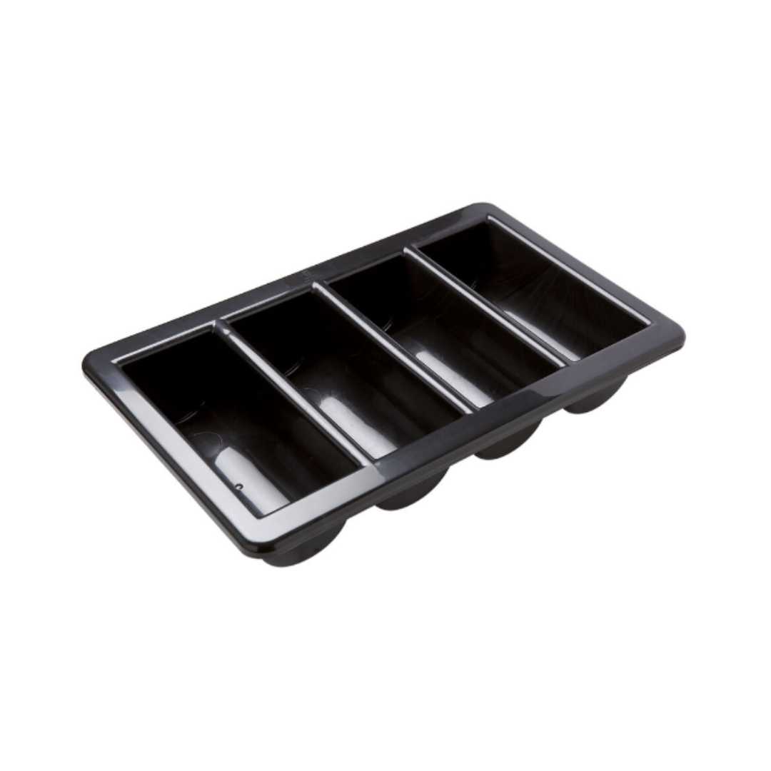 510607 CUTLERY TRAY BLACK GN 1/1