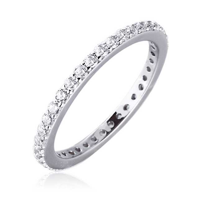 SNOWY แหวนเงินแท้ 925 Silver Jewelry ประดับเพชรสวิส CZ รุ่น RS2309-RR เคลือบทองคำขาว
