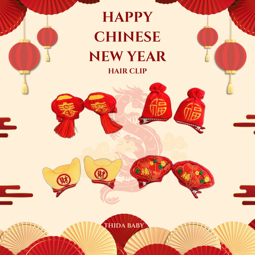 🪭 Happy New Year hair clip 🪭