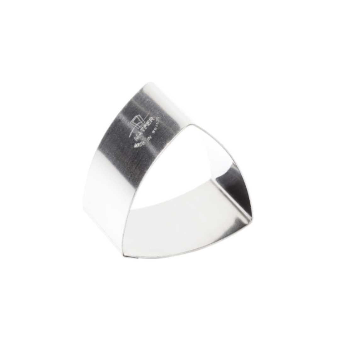 376078 SET OF 4 STAINLESS STEEL ROUNDED TRIANGLE NONNETTE FRAMES 6.5X6.5X4 CM