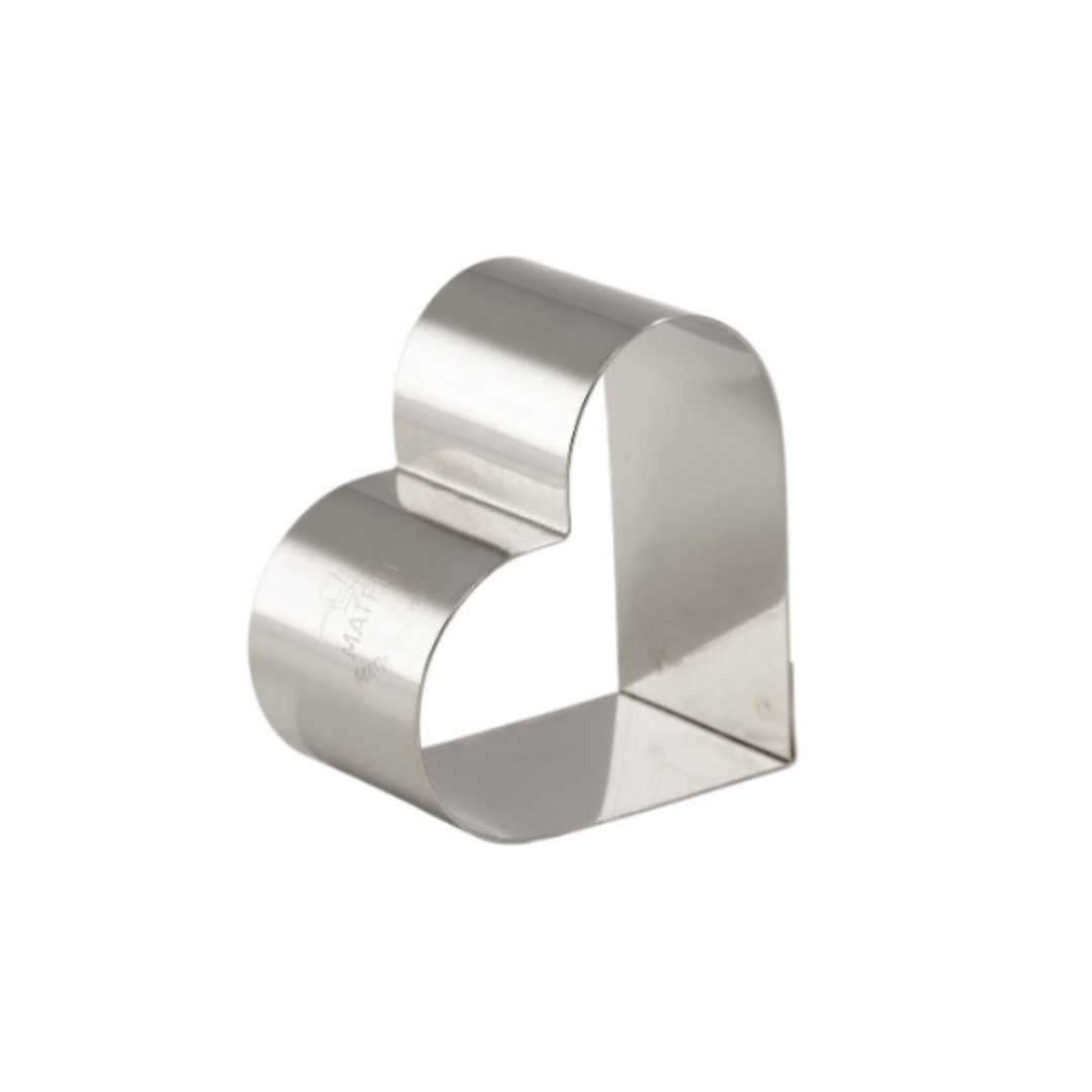 376005 SET OF 4 STAINLESS STEEL HEART NONNETTE FRAMES 7X5.5X3 CM