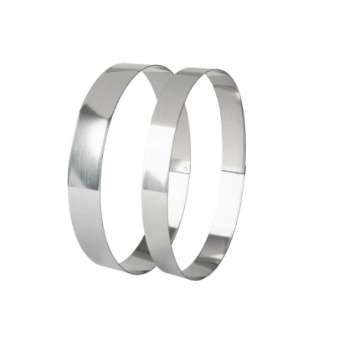 372805 STAINLESS STEEL OVAL CAKE FRAME HEIGHT 3.5 CM 25 CM