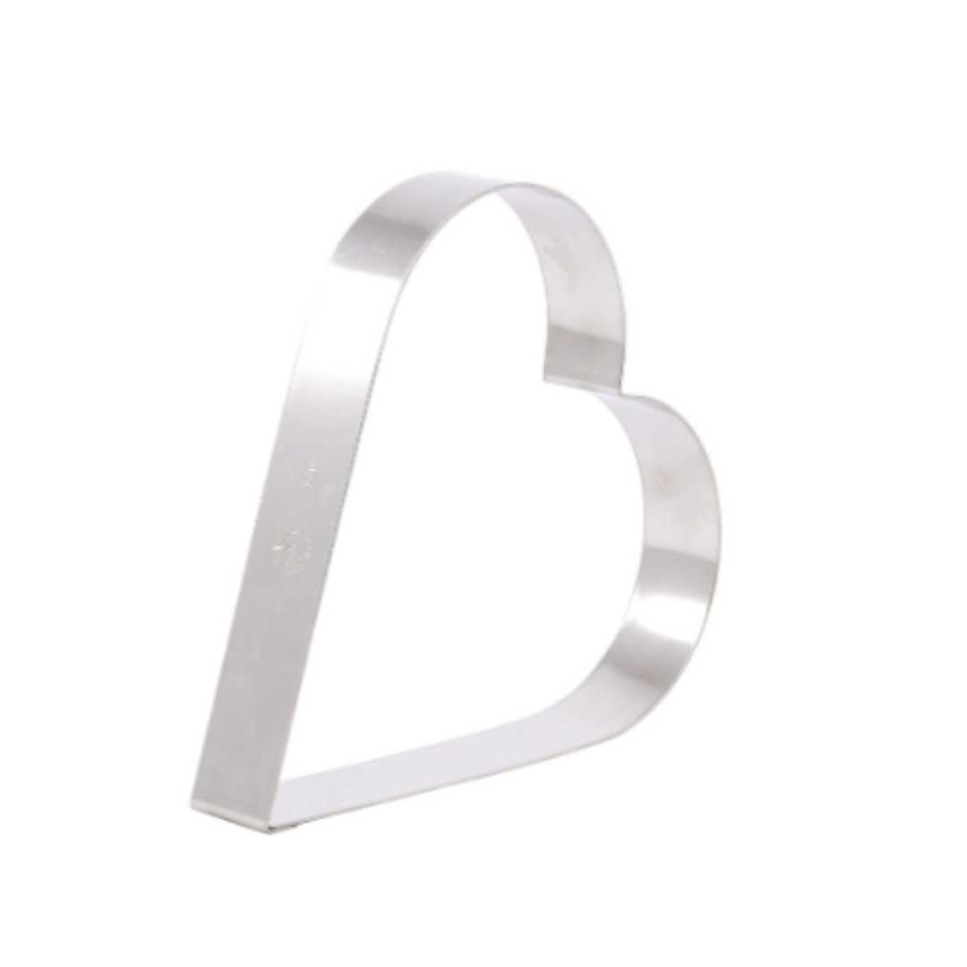 371817 STAINLESS STEEL HEART FOR TWO CAKE FRAME HEIGHT 3.5 CM 10 CM