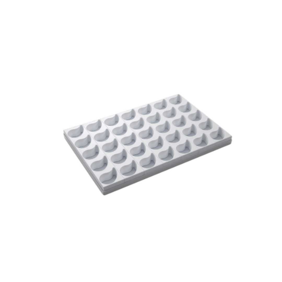 350019 MULTIMOULE POLYSTYRENE MOULD TRAY 60X40 35 COMMAS 9X5.8 CM