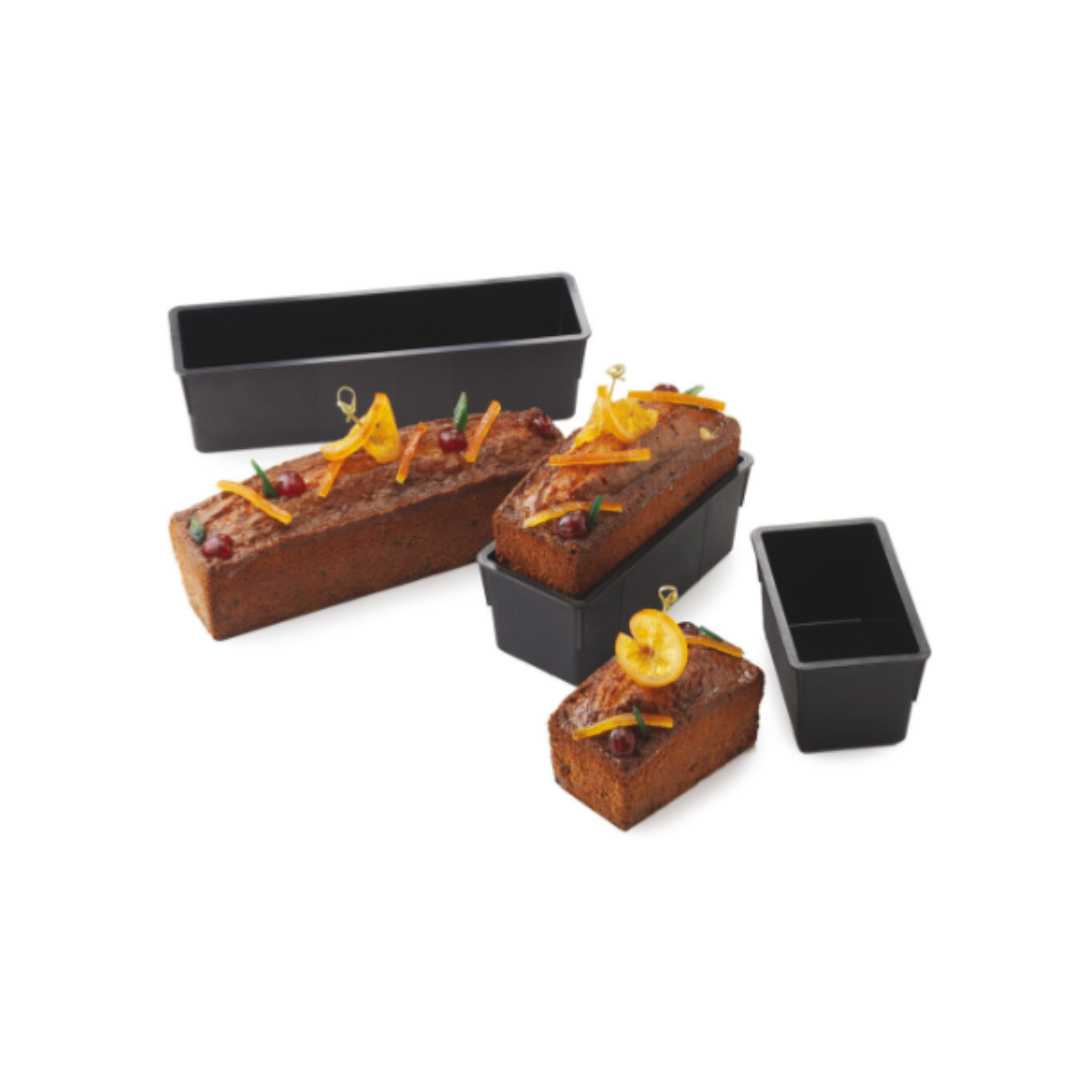 345073 EXOGLASS RECTANGULAR CAKE TINS 18X8X8 CM