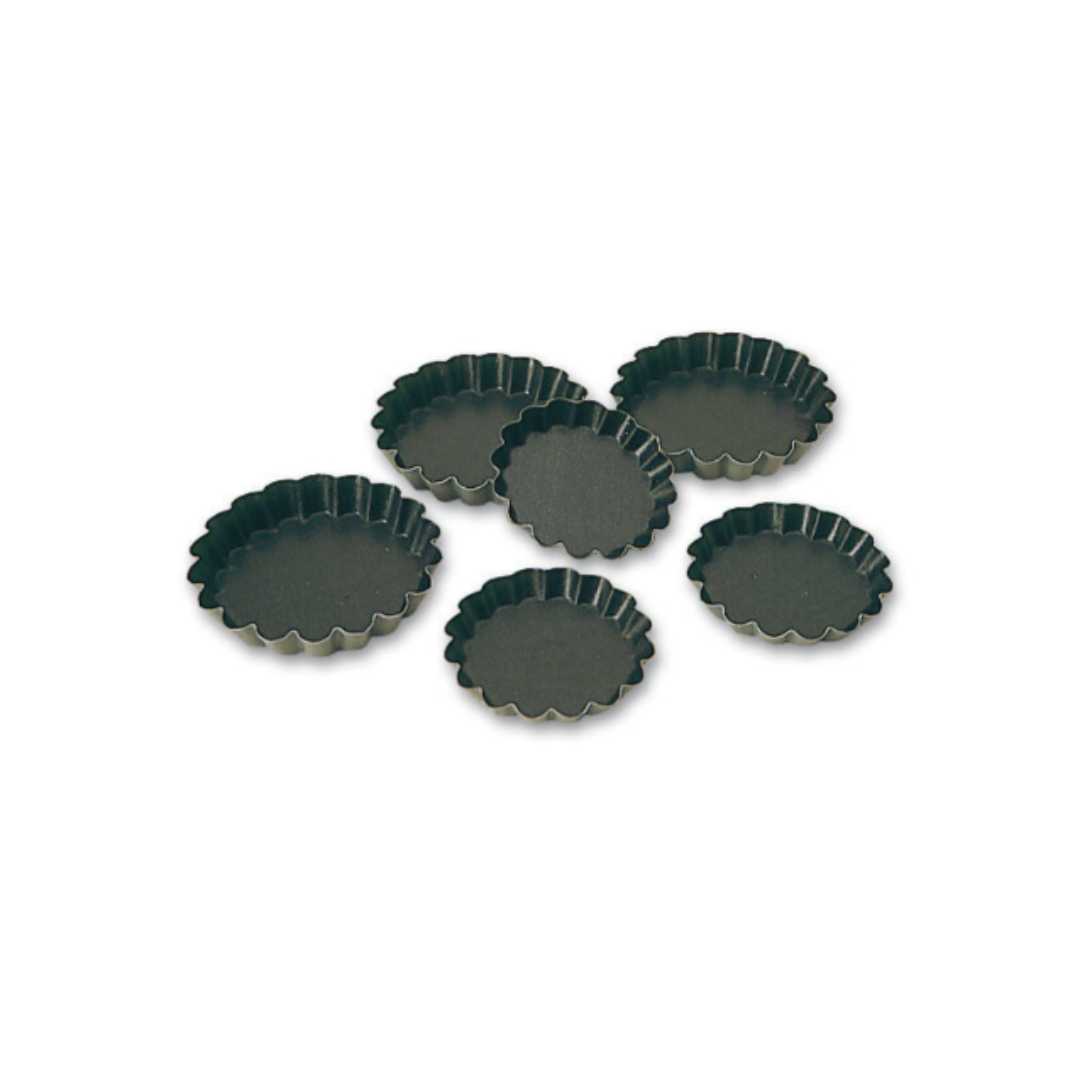 332655 25 EXOPAN ROUND FLUTED TARTLET TINS 8 CM