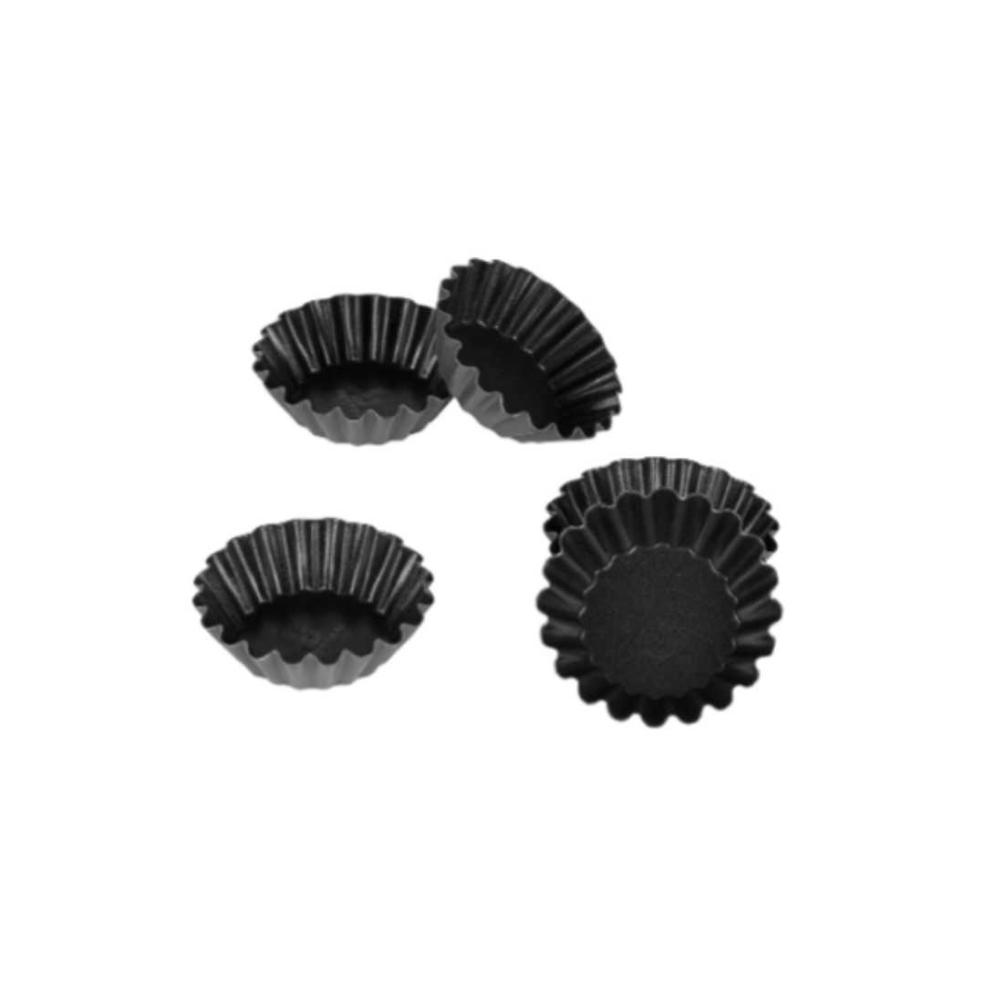 330642 25 EXOPAN BRIOCHE MOULDS 18 RIBS 6.5 CM