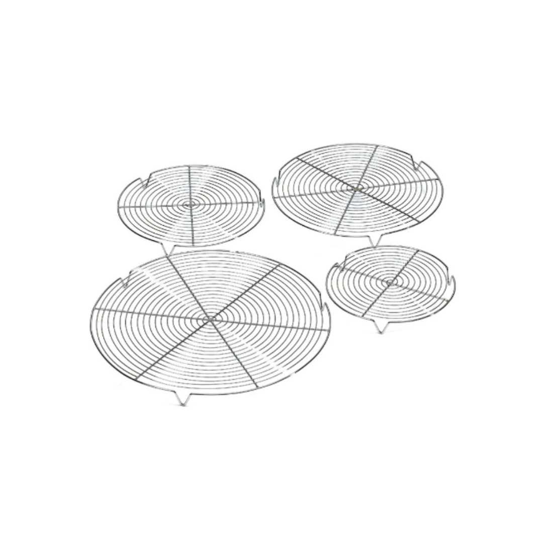 312503 ROUND CHROME COOLING RACK WITH LEGS 28 CM
