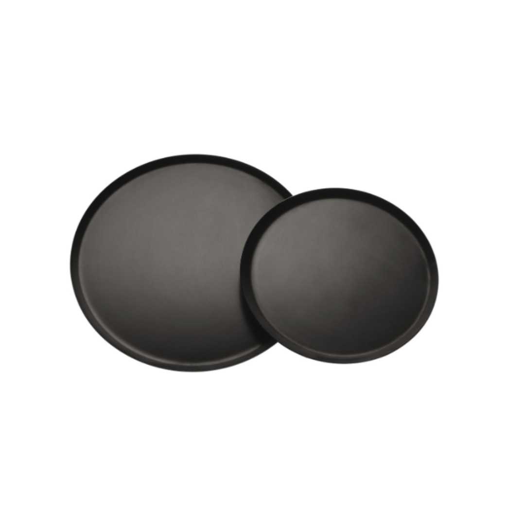 310403 MAFTER ROUND BLUE STEEL BAKING TRAYS 24 CM