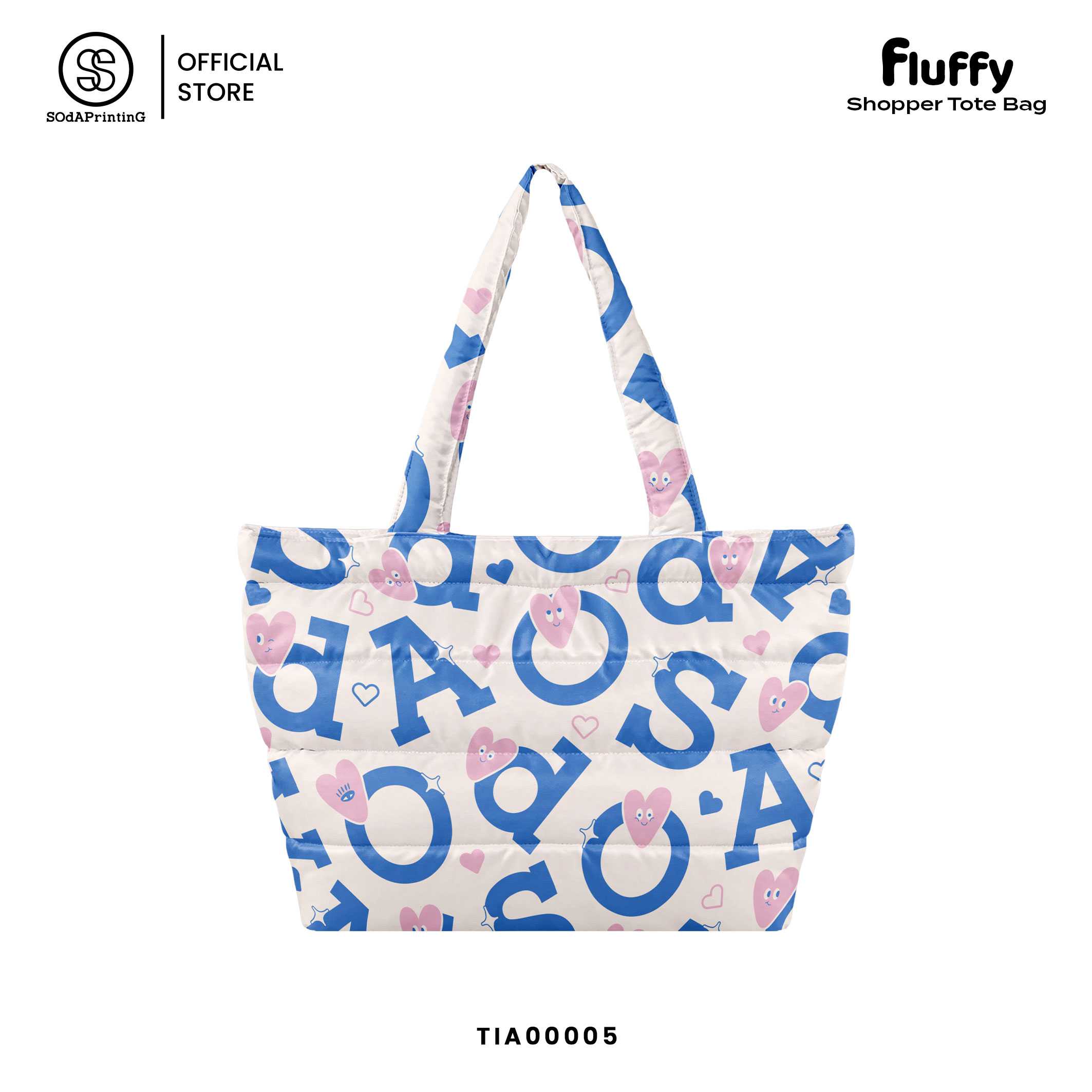 กระเป๋า Fluffy Shopper Tote Bag Valentine Collection รหัส TIA00005 #SOdAPrintinG