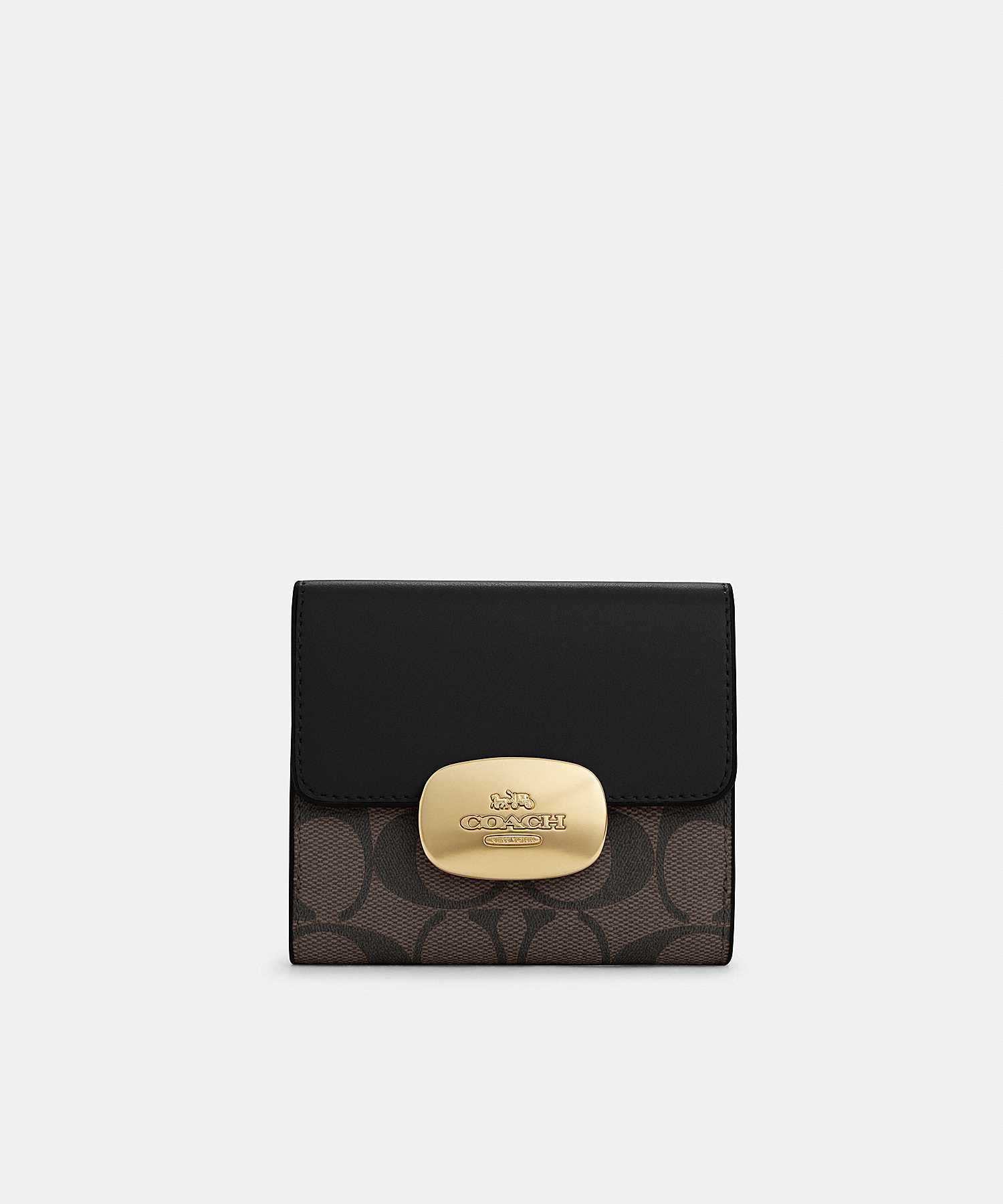 COACH ELIZA SMALL WALLET IN SIGNATURE CANVAS CP255 IMAA8